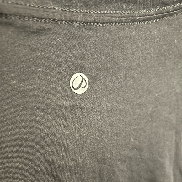 NWT - CRZ Yoga Black Pima Cotton Cropped Tee - Picture 4 of 7